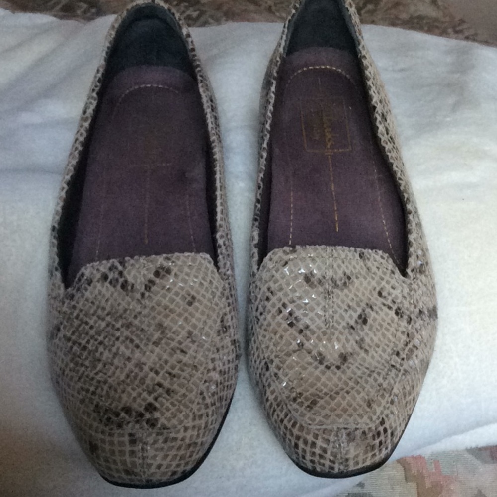 Clark’s Snakeskin Printed Flats